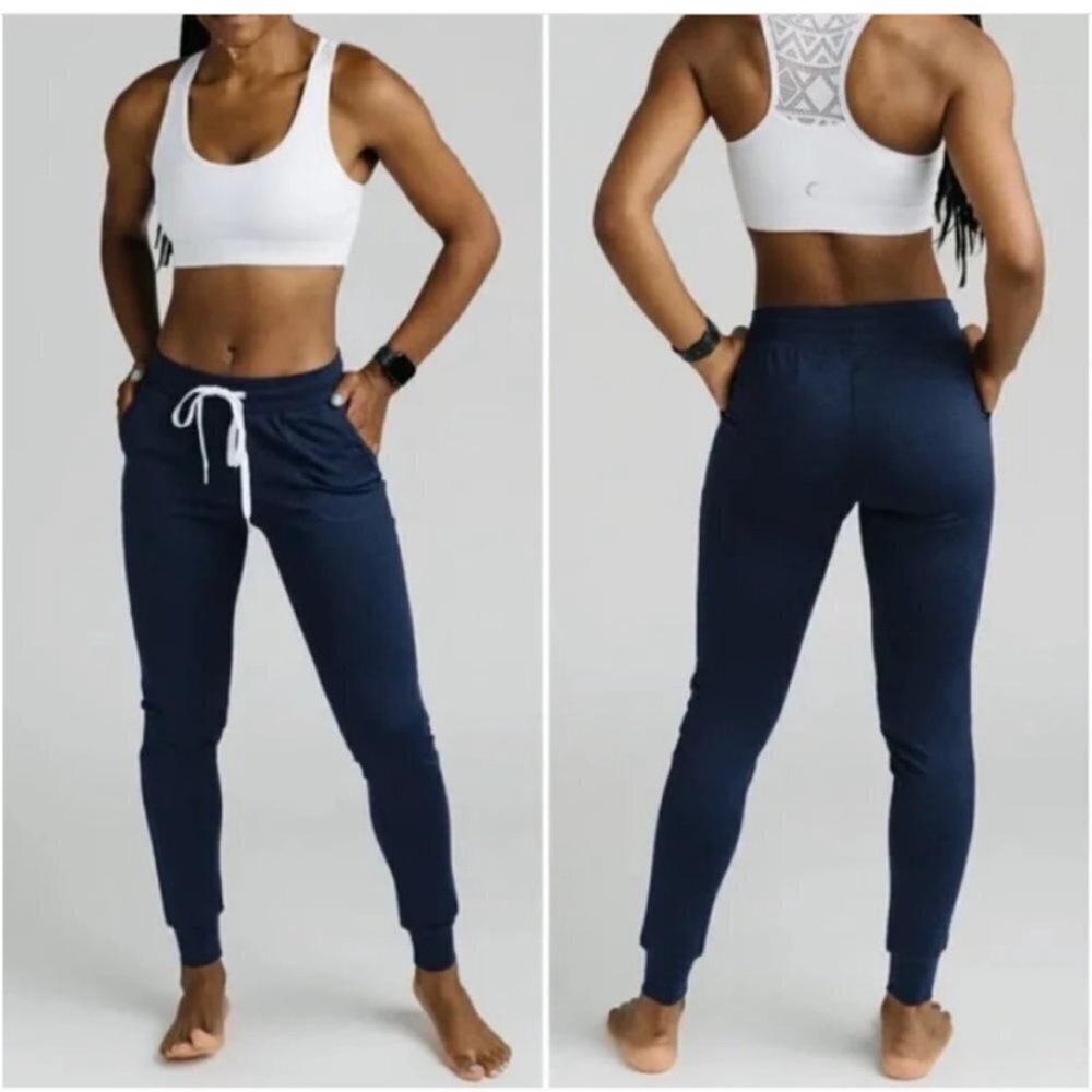 Zyia Active Navy‎ Blue Cozy Jogger Pants Size Medium